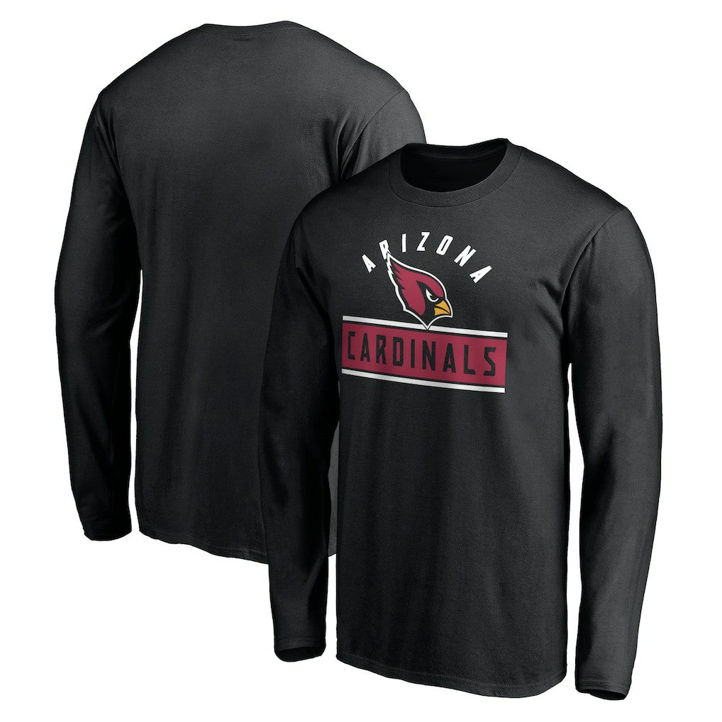 Arizona Cardinals Team Arch Knockout Long Sleeve T-Shirt - Black T-shirts