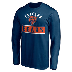 Chicago Bears Team Arch Knockout Long Sleeve T-Shirt - Navy T-shirts