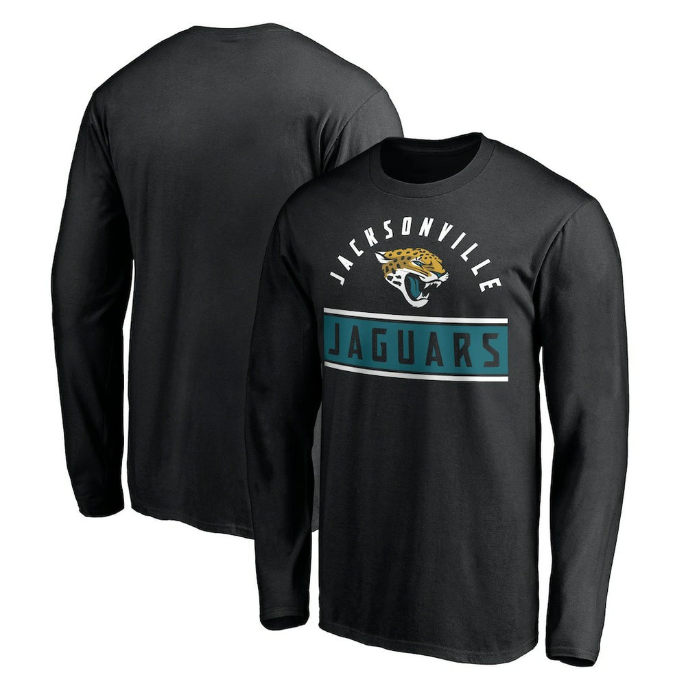 Jacksonville Jaguars Team Arch Knockout Long Sleeve T-Shirt - Black T-shirts