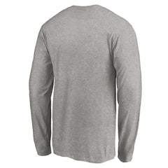 Miami Dolphins Team Arch Knockout Long Sleeve T-Shirt - Heather Gray T-shirts