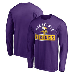 Minnesota Vikings Team Arch Knockout Long Sleeve T-Shirt - Purple T-shirts