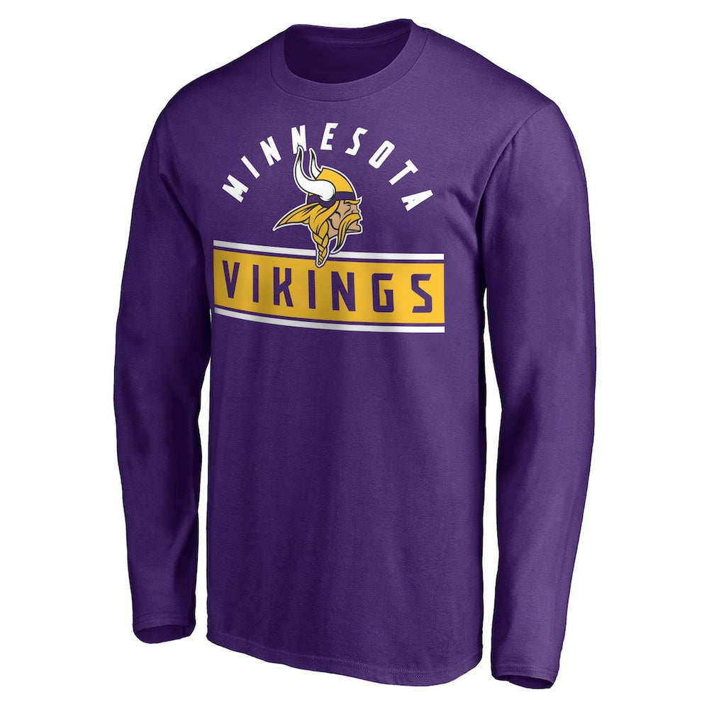 Minnesota Vikings Team Arch Knockout Long Sleeve T-Shirt - Purple T-shirts
