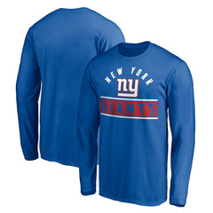 New York Giants Team Arch Knockout Long Sleeve T-Shirt - Royal T-shirts