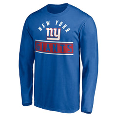 New York Giants Team Arch Knockout Long Sleeve T-Shirt - Royal T-shirts