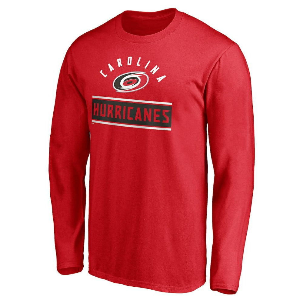Carolina Hurricanes Team Arch Knockout Long Sleeve T-Shirt - Red | US 200274451
