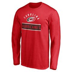Carolina Hurricanes Team Arch Knockout Long Sleeve T-Shirt - Red | US 200274451