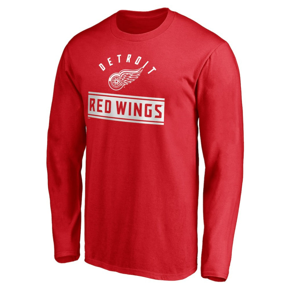 Detroit Red Wings Team Arch Knockout Long Sleeve T-Shirt - Red | US 200274456