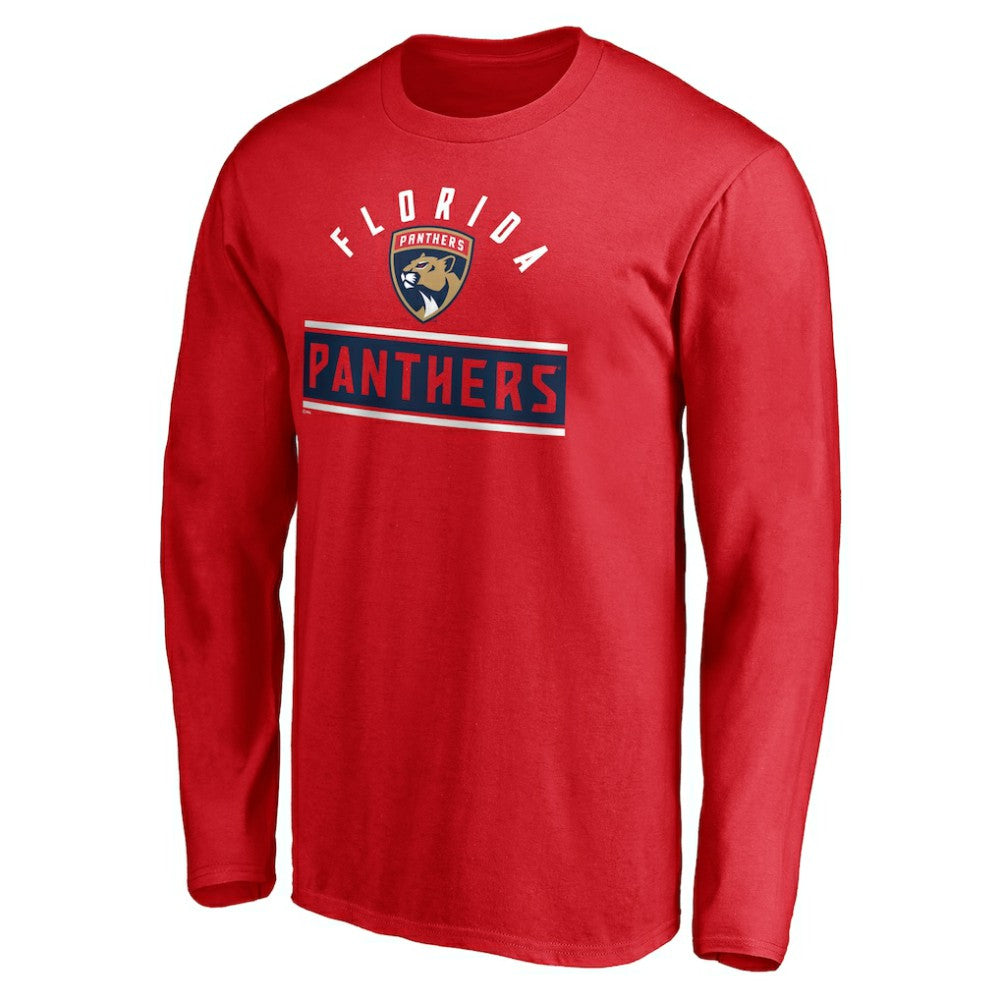 Florida Panthers Team Arch Knockout Long Sleeve T-Shirt - Red | US 200274457