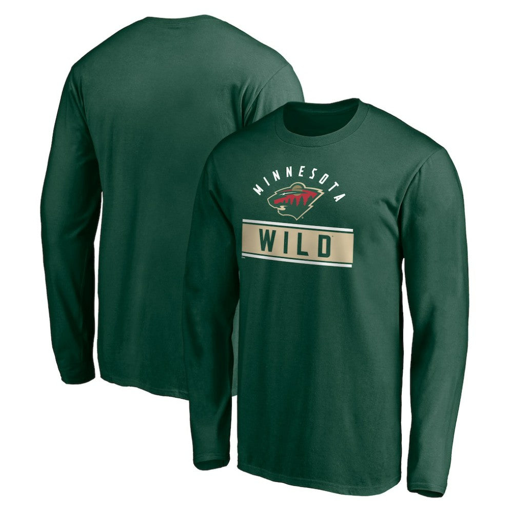 Minnesota Wild Team Arch Knockout Long Sleeve T-Shirt - Green | US 200274459