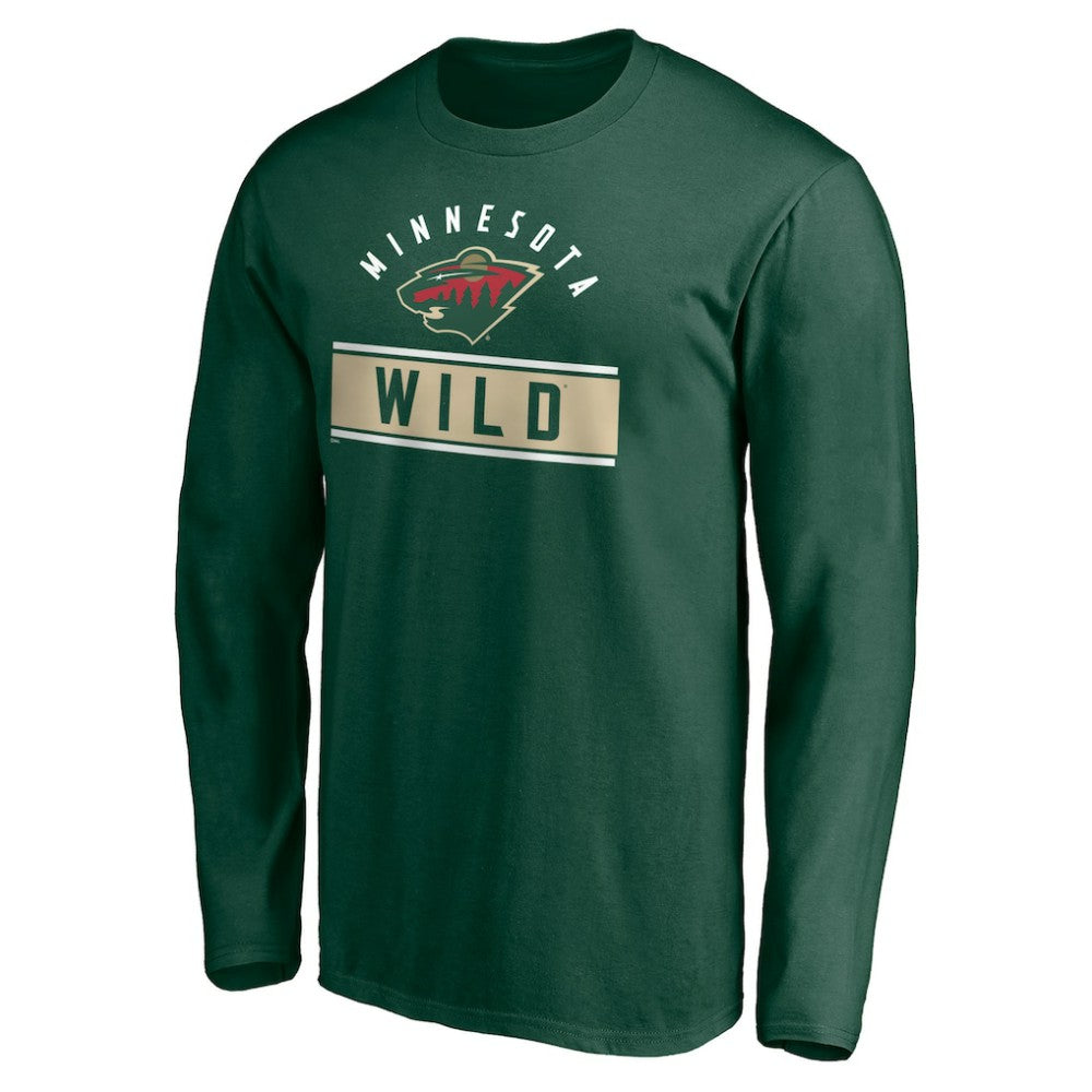 Minnesota Wild Team Arch Knockout Long Sleeve T-Shirt - Green | US 200274459