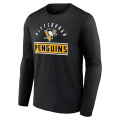 Pittsburgh Penguins Team Arch Knockout Long Sleeve T-Shirt - Black | US 200274464