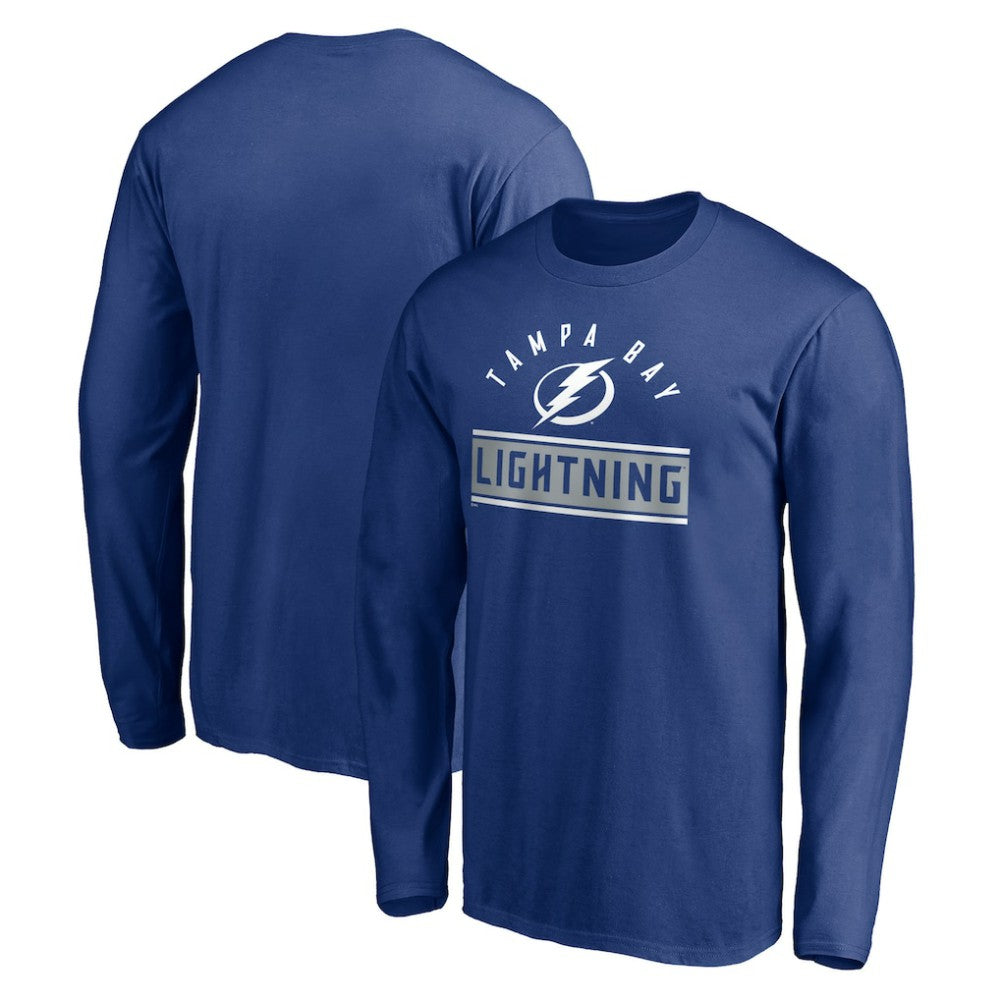 Tampa Bay Lightning Team Arch Knockout Long Sleeve T-Shirt - Blue | US 200274468