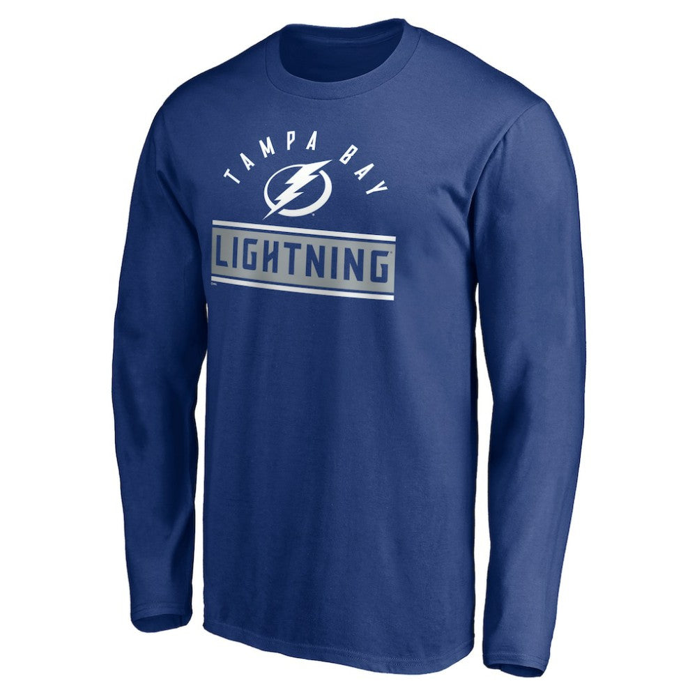 Tampa Bay Lightning Team Arch Knockout Long Sleeve T-Shirt - Blue | US 200274468