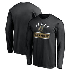 Vegas Golden Knights Team Arch Knockout Long Sleeve T-Shirt - Black | US 200274471