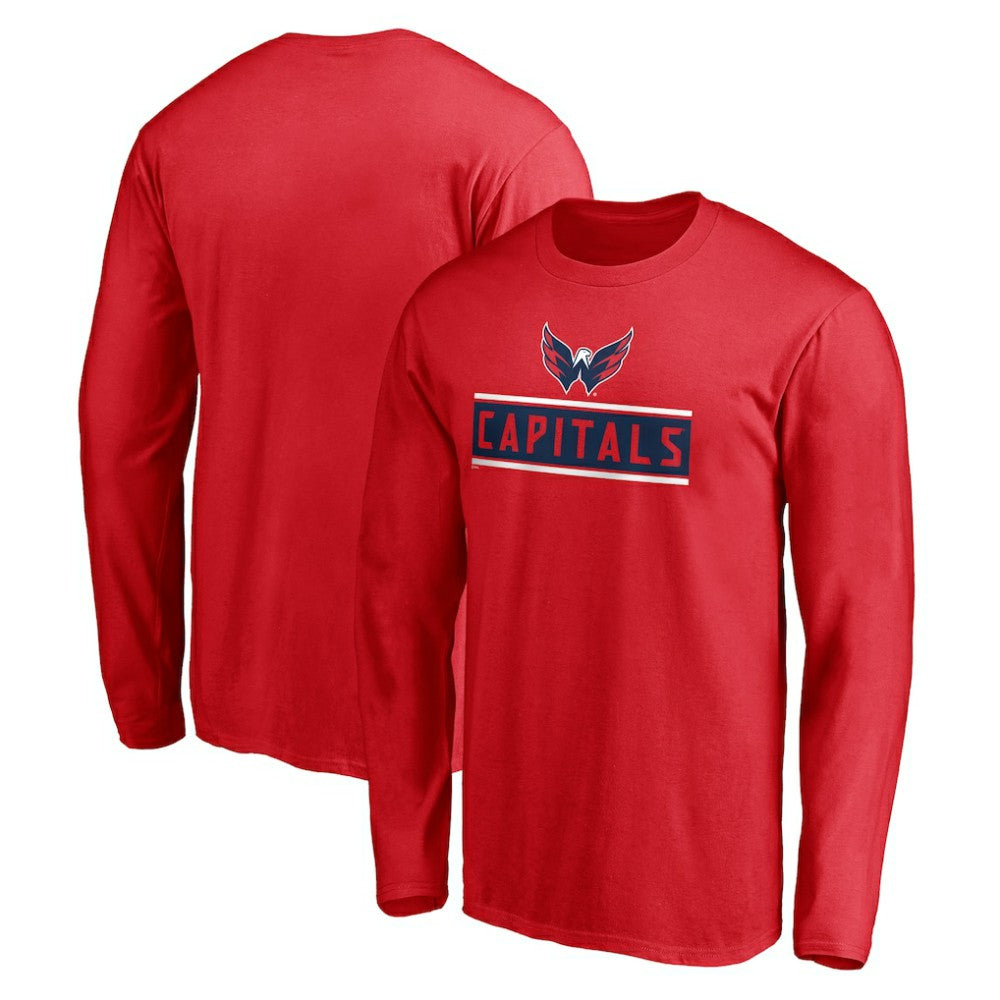 Washington Capitals Team Arch Knockout Long Sleeve T-Shirt - Red | US 200274472