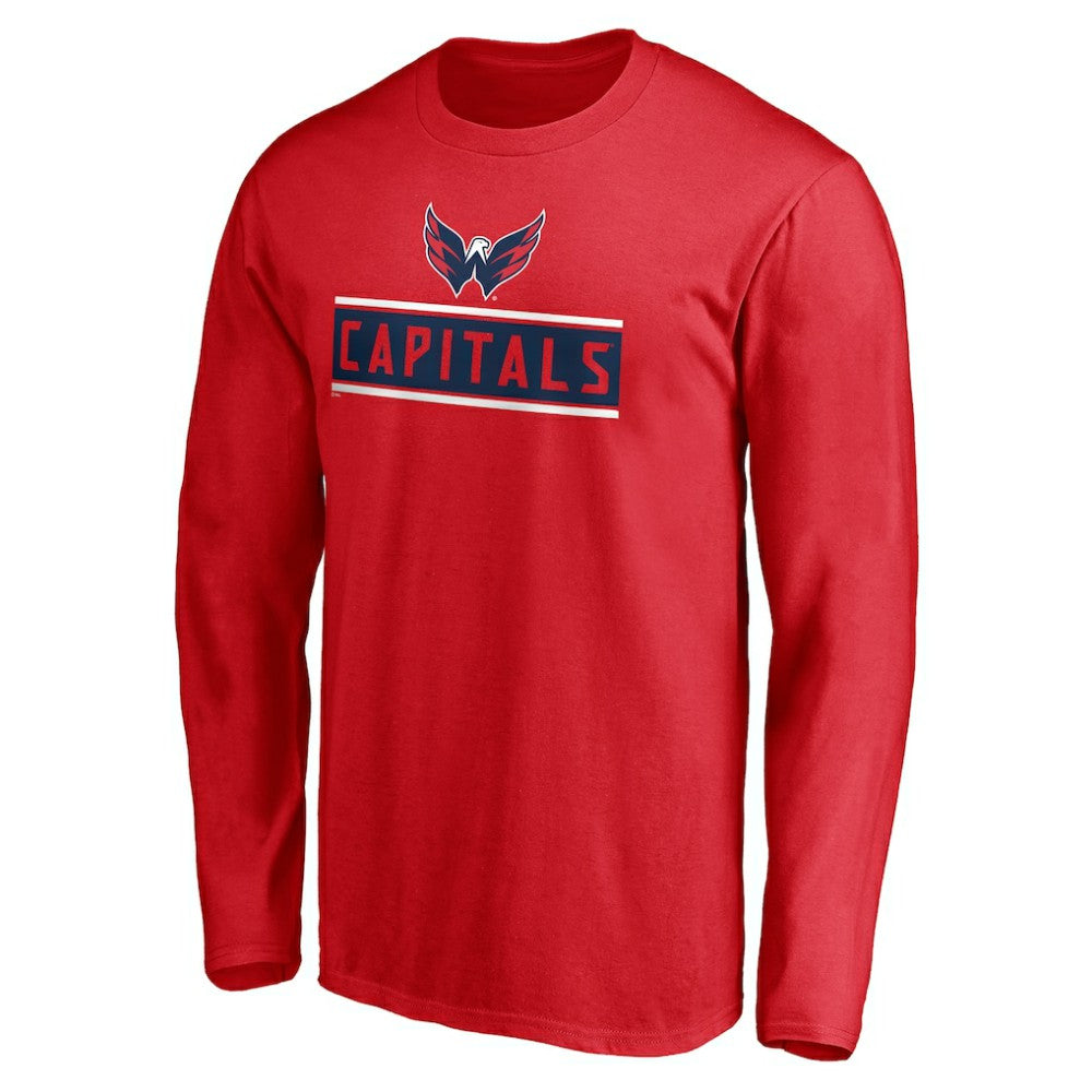 Washington Capitals Team Arch Knockout Long Sleeve T-Shirt - Red | US 200274472