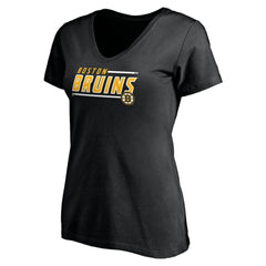 Boston Bruins Women's Mascot In Bounds V-Neck T-Shirt - Black | US 200274532