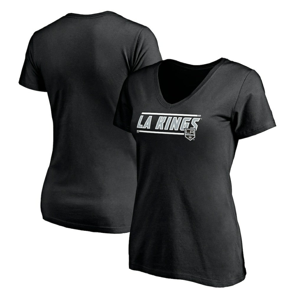 Los Angeles Kings Women's Mascot In Bounds V-Neck T-Shirt - Black | US 200274541