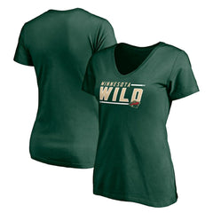 Minnesota Wild Women's Mascot In Bounds V-Neck T-Shirt - Green | US 200274542