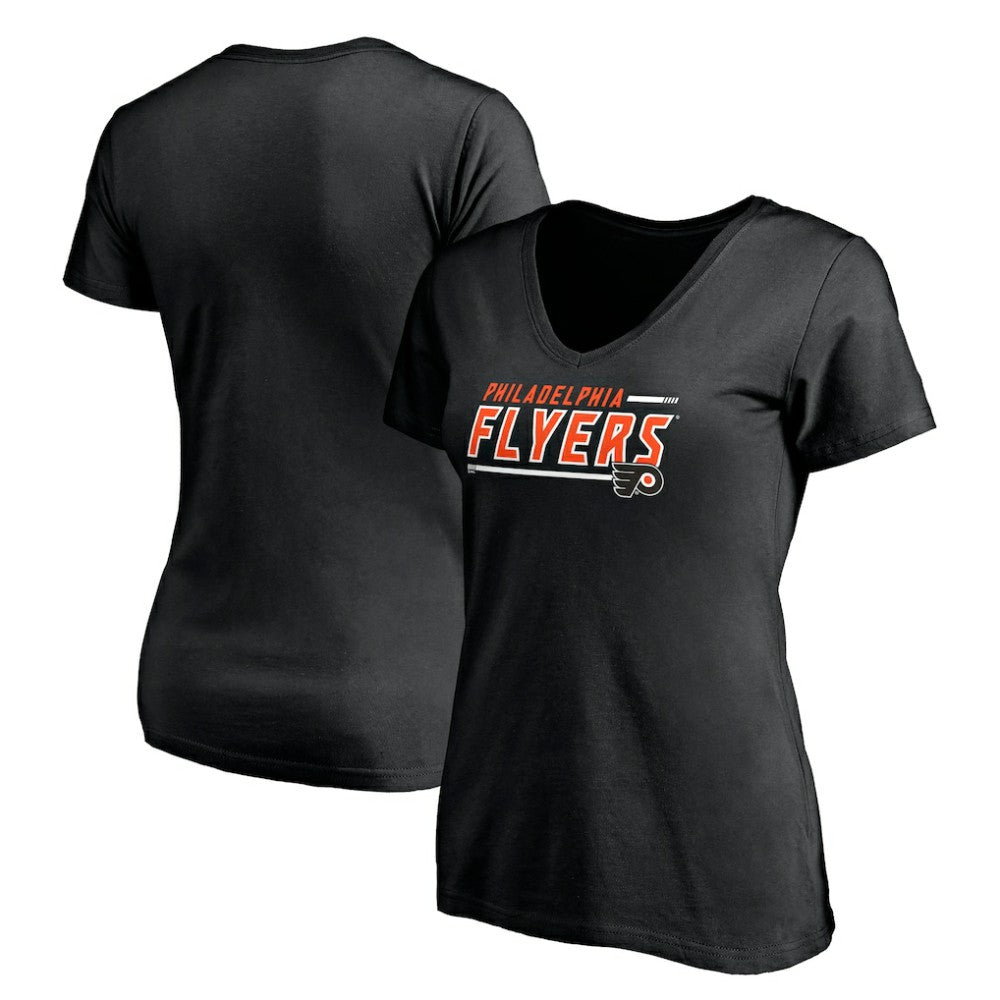 Philadelphia Flyers Women's Mascot In Bounds V-Neck T-Shirt - Black | US 200274548