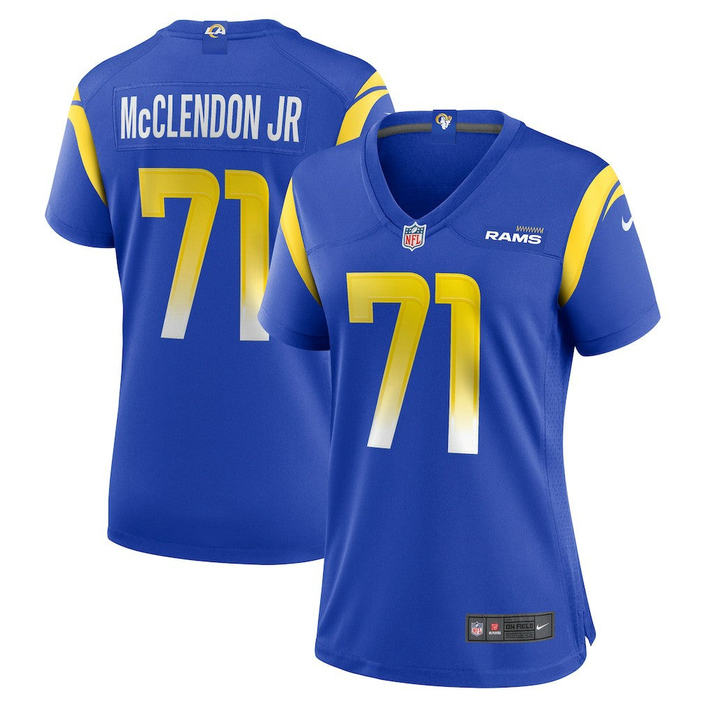 Warren McClendon Jr. Los Angeles Rams Women's Team Game Jersey - Royal Jerseys