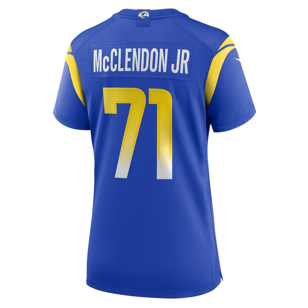 Warren McClendon Jr. Los Angeles Rams Women's Team Game Jersey - Royal Jerseys
