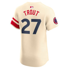 Mike Trout Los Angeles Angels Nike City Connect Elite Player Jersey - Cream Jerseys