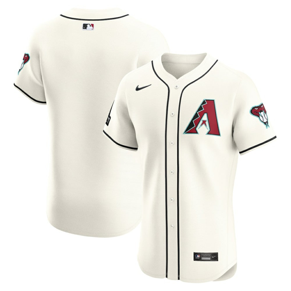 Arizona Diamondbacks Nike Home Elite Patch Jersey - White Jerseys