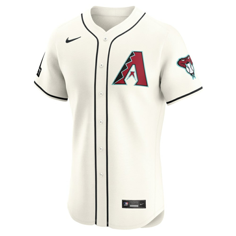 Arizona Diamondbacks Nike Home Elite Patch Jersey - White Jerseys