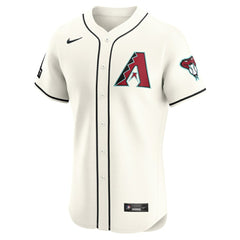 Arizona Diamondbacks Nike Home Elite Patch Jersey - White Jerseys