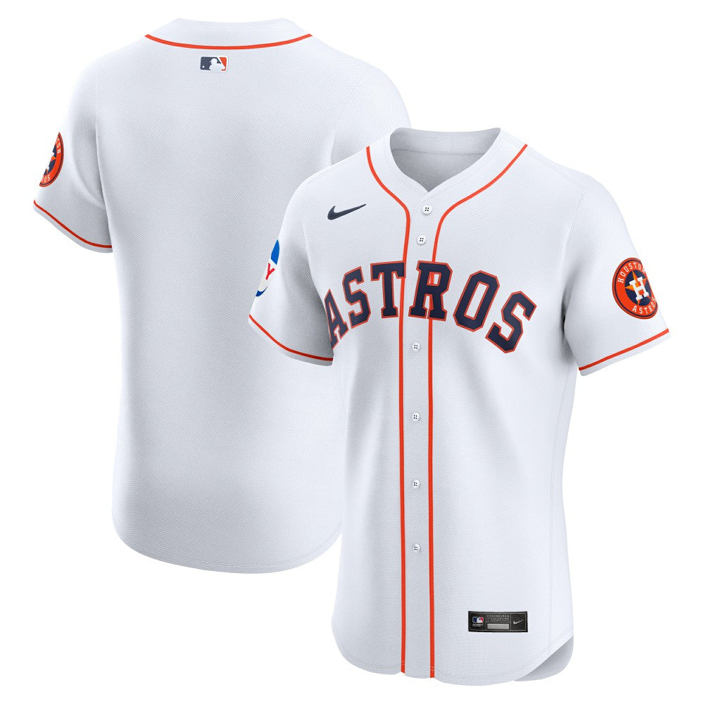 Houston Astros Nike Home Elite Patch Jersey - White Jerseys