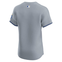 Kansas City Royals Nike Road Vapor Premier Elite Patch Jersey - Gray Jerseys