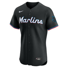 Miami Marlins Nike Alternate Vapor Premier Elite Patch Jersey - Black Jerseys