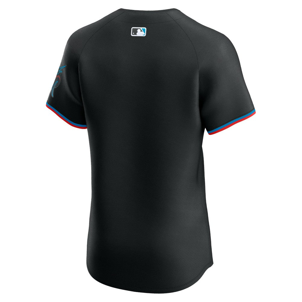 Miami Marlins Nike Alternate Vapor Premier Elite Patch Jersey - Black Jerseys