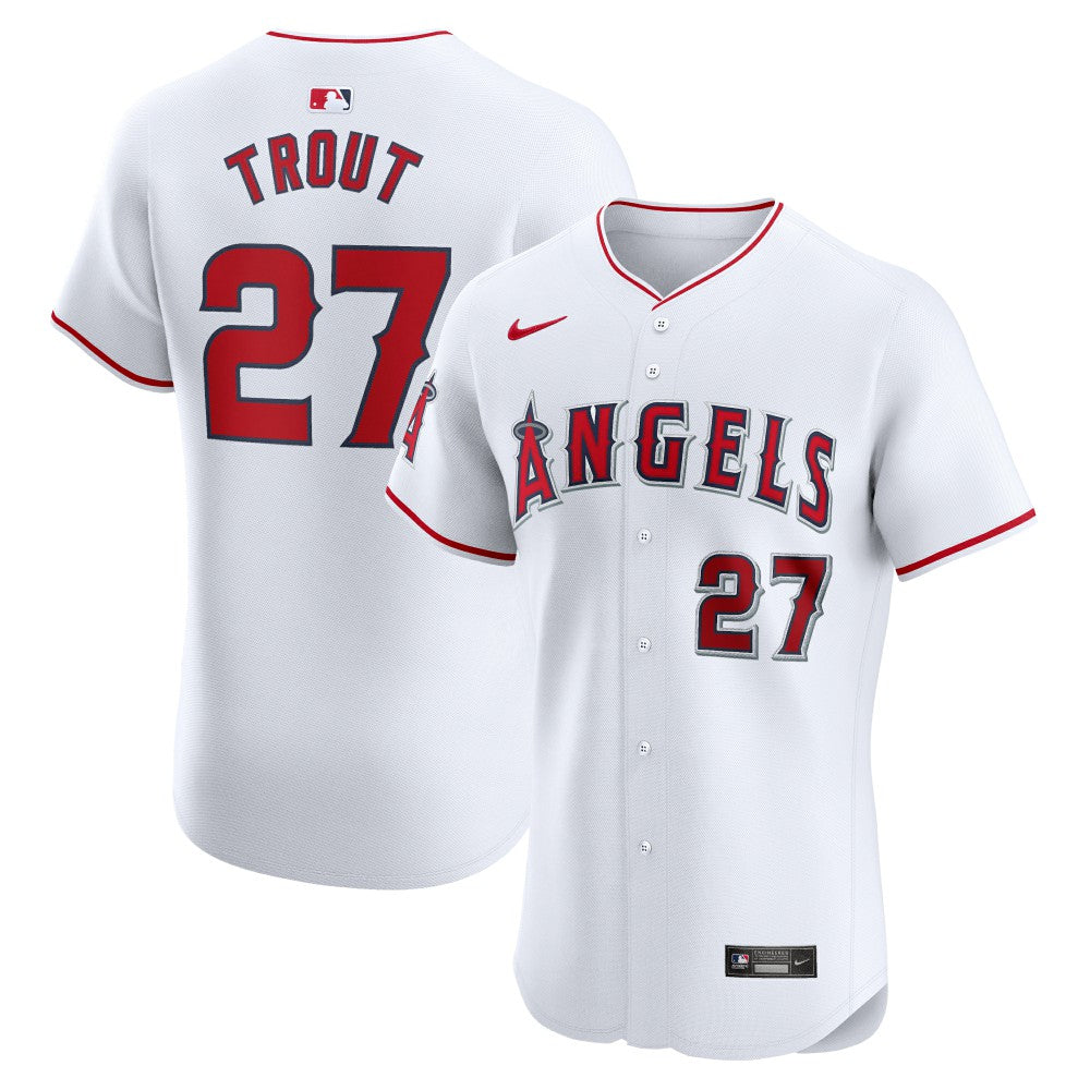 Mike Trout Los Angeles Angels Nike Home Elite Player Jersey - White Jerseys