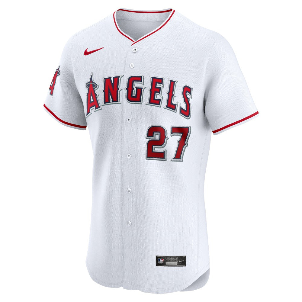 Mike Trout Los Angeles Angels Nike Home Elite Player Jersey - White Jerseys