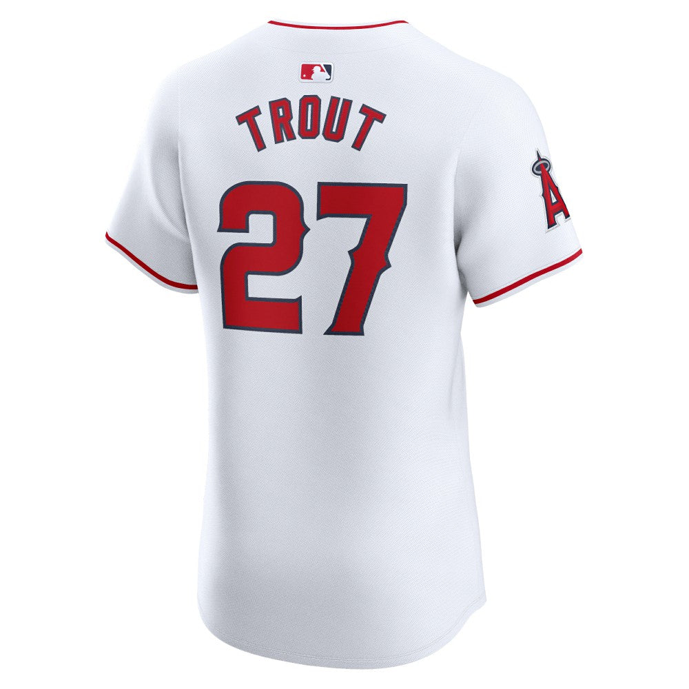 Mike Trout Los Angeles Angels Nike Home Elite Player Jersey - White Jerseys