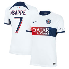 Kylian Mbappe Paris Saint-Germain Women's 2023/24 Away Stadium Replica Player Jersey White - Nike discount