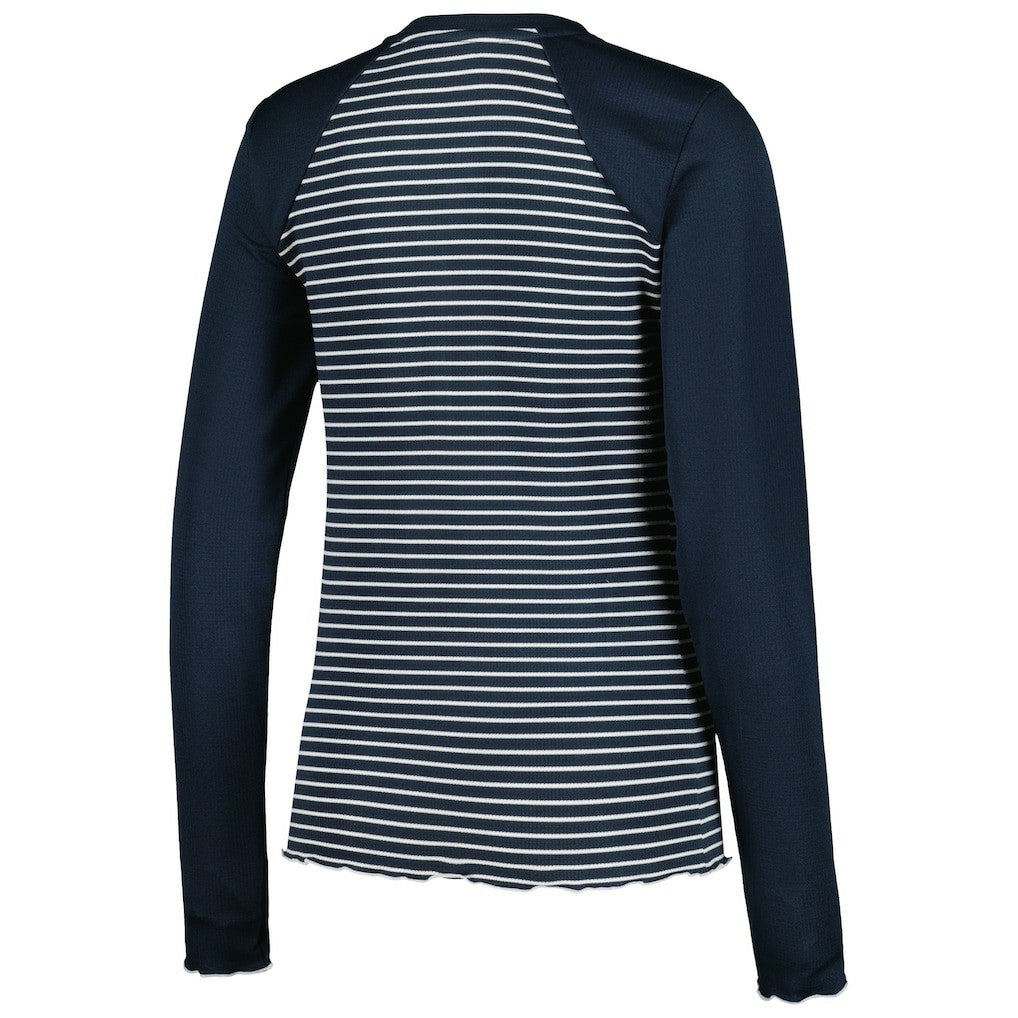 Chicago Bears Antigua Women's Maverick Waffle Henley Long Sleeve T-Shirt - Navy T-shirts