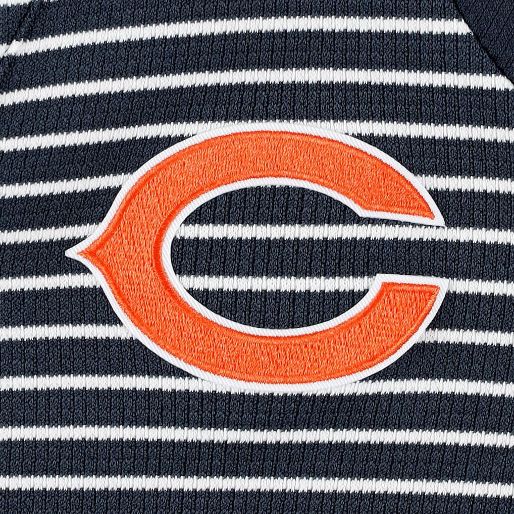 Chicago Bears Antigua Women's Maverick Waffle Henley Long Sleeve T-Shirt - Navy T-shirts