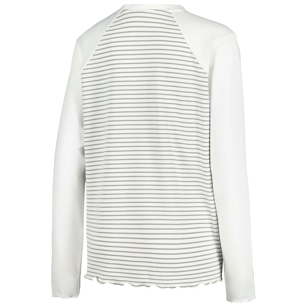 Cleveland Browns Antigua Women's Maverick Waffle Henley Long Sleeve T-Shirt - White T-shirts
