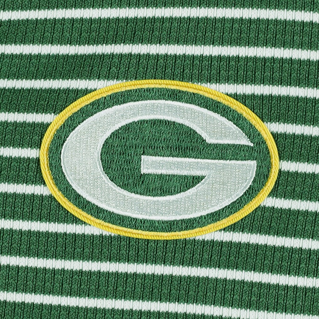 Green Bay Packers Antigua Women's Maverick Waffle Henley Long Sleeve T-Shirt - Green T-shirts