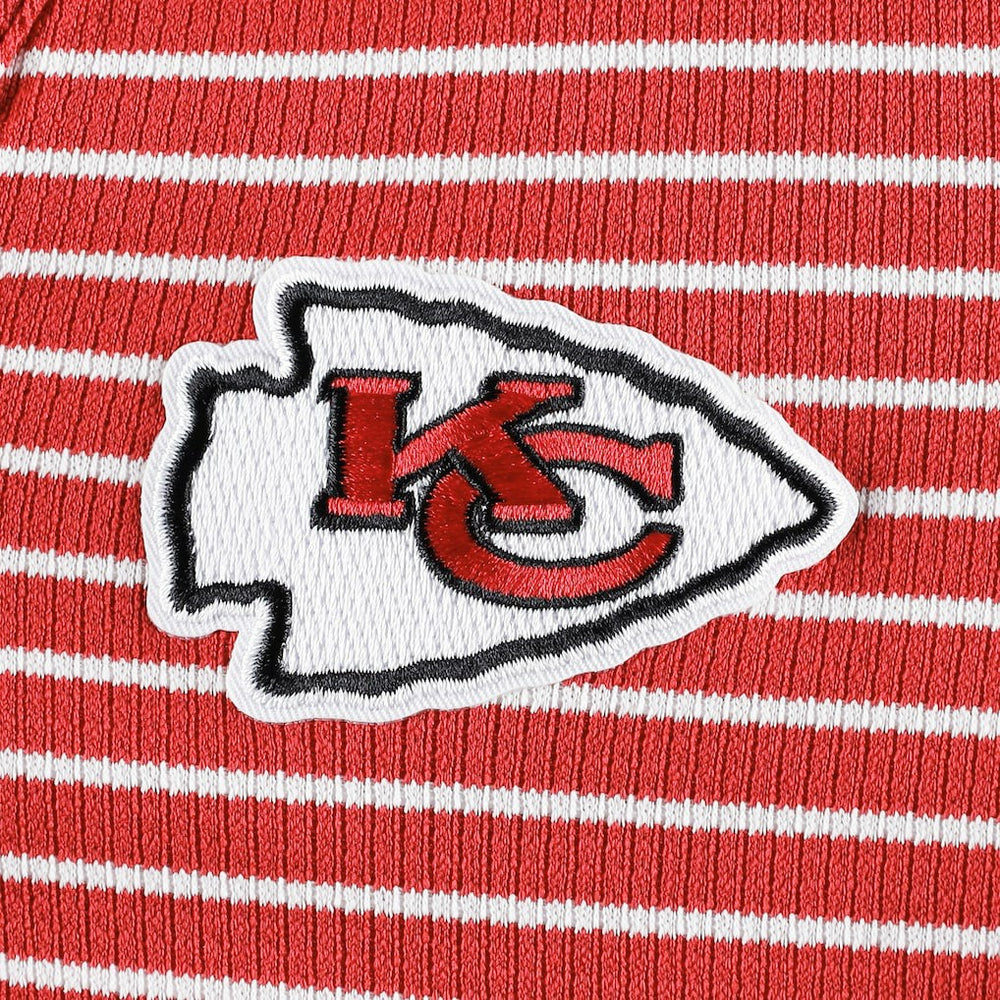 Kansas City Chiefs Antigua Women's Maverick Waffle Henley Long Sleeve T-Shirt - Red T-shirts