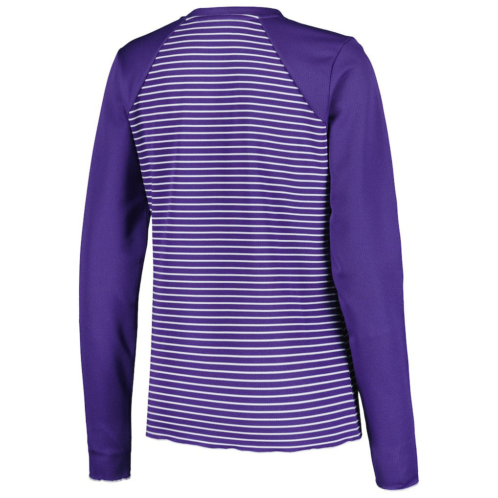 Minnesota Vikings Antigua Women's Maverick Waffle Henley Long Sleeve T-Shirt - Purple T-shirts