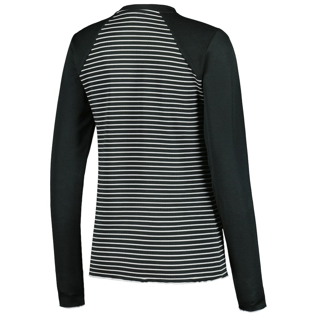 Pittsburgh Steelers Antigua Women's Maverick Waffle Henley Long Sleeve T-Shirt - Black T-shirts