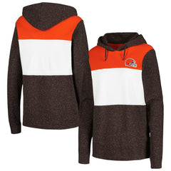 Cleveland Browns Antigua Women's Wicket Pullover Hoodie - Brown Hoodies