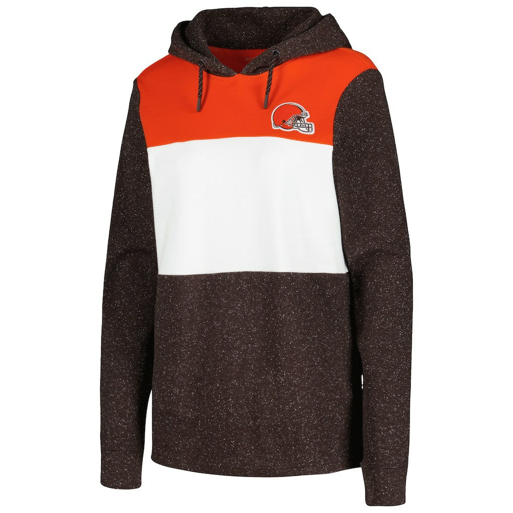 Cleveland Browns Antigua Women's Wicket Pullover Hoodie - Brown Hoodies