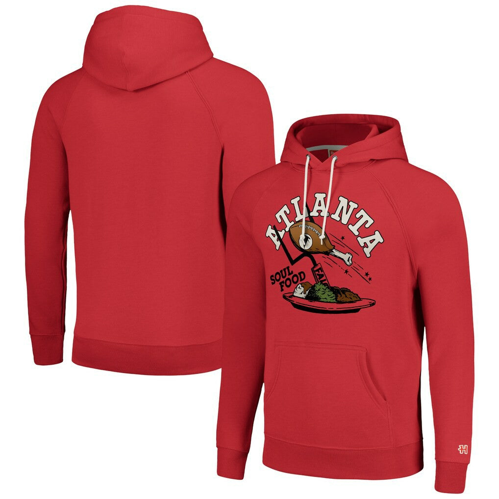 Atlanta Falcons Homage Unisex NFL x Guy Fieri’s Flavortown Tri-Blend Pullover Hoodie - Red Hoodies