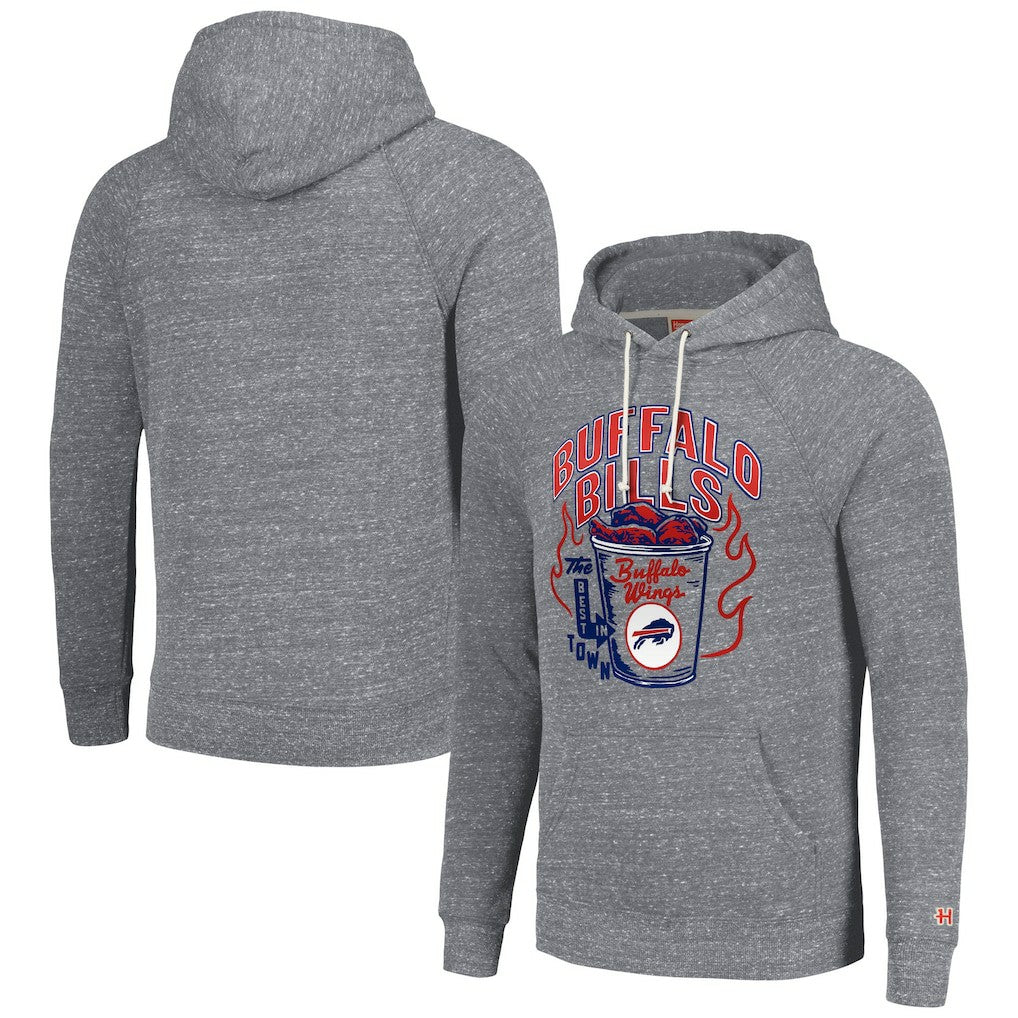 Buffalo Bills Homage Unisex NFL x Guy Fieri’s Flavortown Tri-Blend Pullover Hoodie - Gray Hoodies