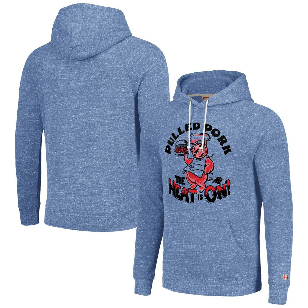 Carolina Panthers Homage Unisex NFL x Guy Fieri’s Flavortown Tri-Blend Pullover Hoodie - Light Blue Hoodies